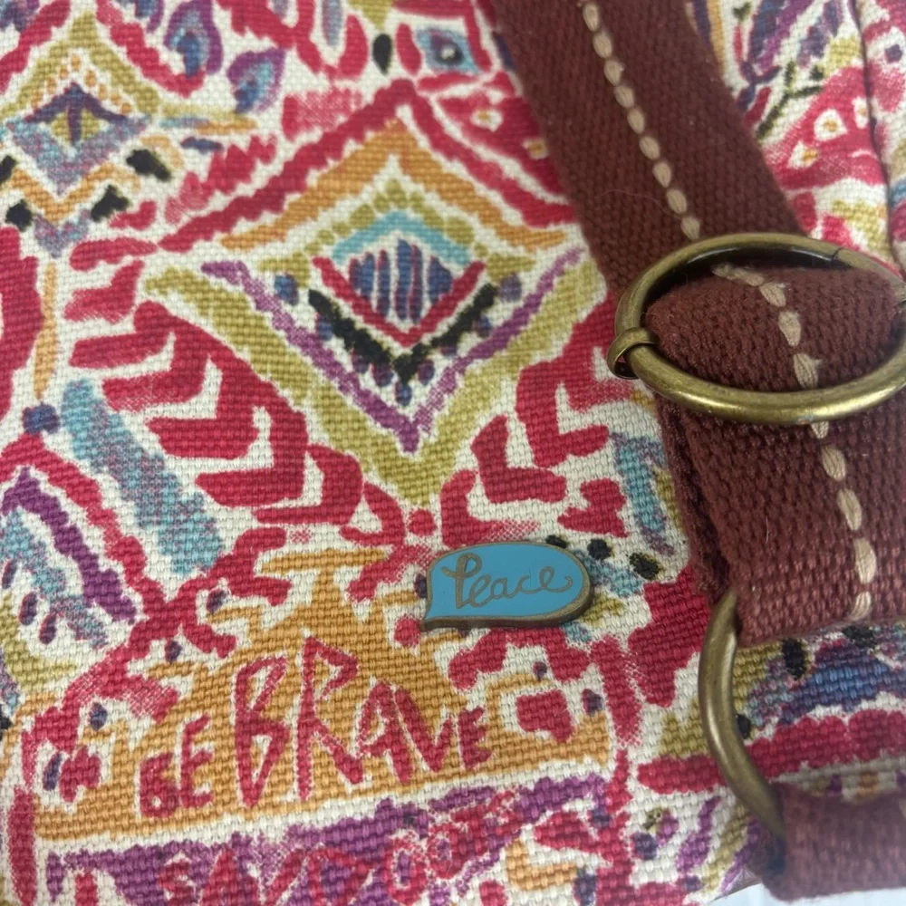 Sakroots Convertible Backpack Shoulder Bag-Mult Colored Boho Pattern Canvas
